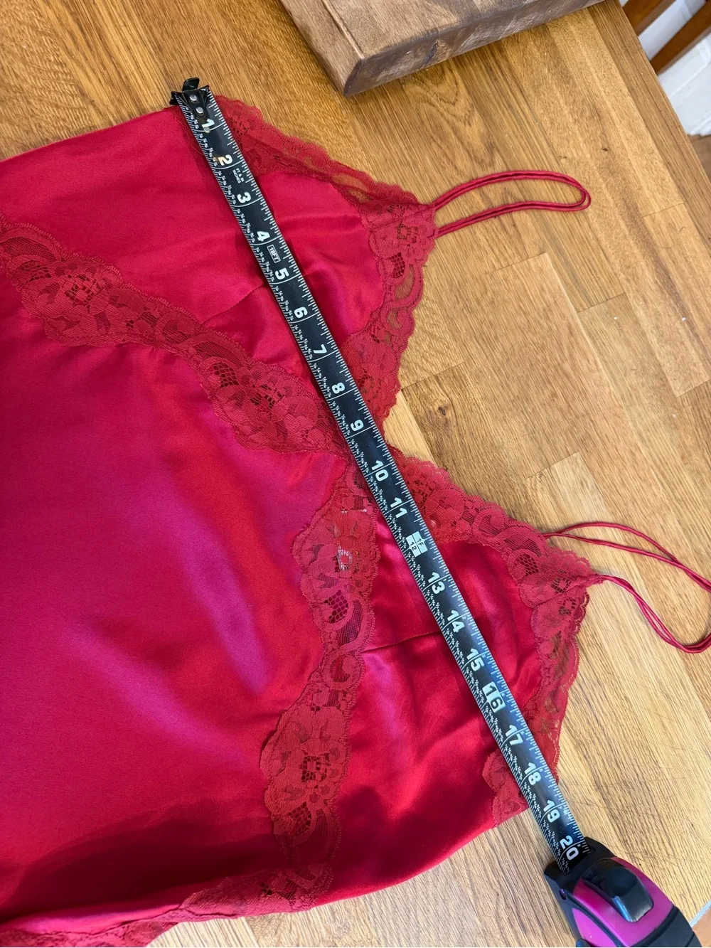 Mary Green 100% Silk Lace Chemise Slip Nightgown Red L Luxury Lingerie Sleep